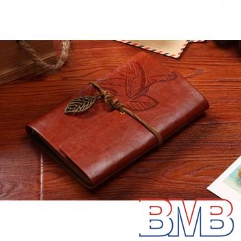 

N22 Binder PHANTACI Buku Catatan Kulit Retro Leaf Kertas B7 - BSD666
