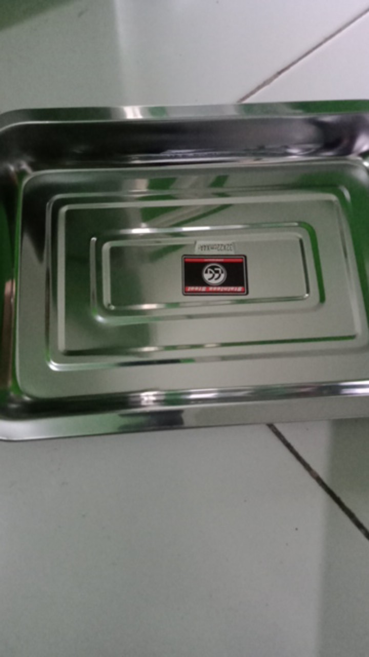Nampan Stainless Steel Nampan Makan Kotak Besar Kecil 555 Alat Prasmanan Murah Baroque Mart