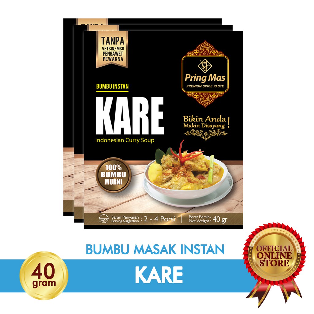 

Pring Mas Bumbu Sop Kari Ayam Jawa 2-4 Porsi - Halal MUI