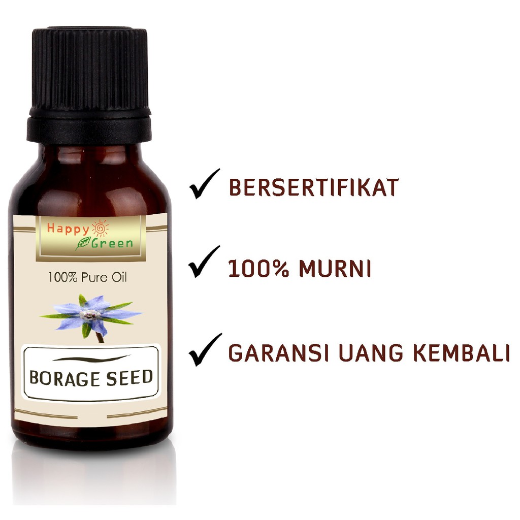 Happy Green Borage Seed Oil - Minyak Biji Borage Bersertifikat