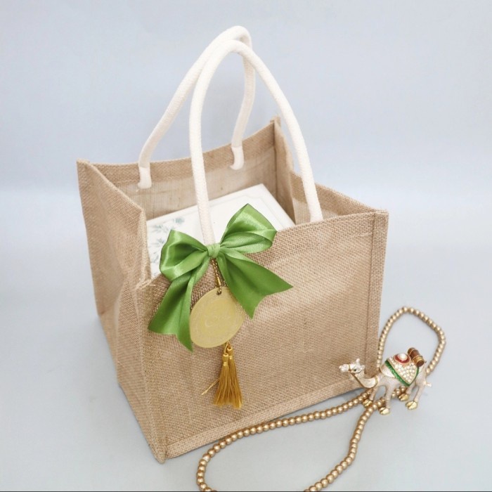 

✨ BISA COD ✨ Jute Bag Lebaran / Packaging Kotak Kue Lapis Bolu / Tas Goni Ramadan