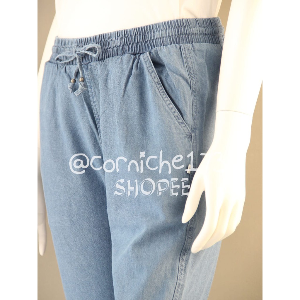 Corniche Jogger Denim Pants Blue - TF90182