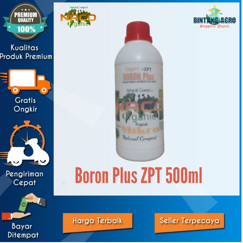 BORON NACOPLUS Pupuk Mikro 500ml, Pupuk Mikro Boron Murni Untuk Semua Jenis Tanaman, Pupuk Mikro