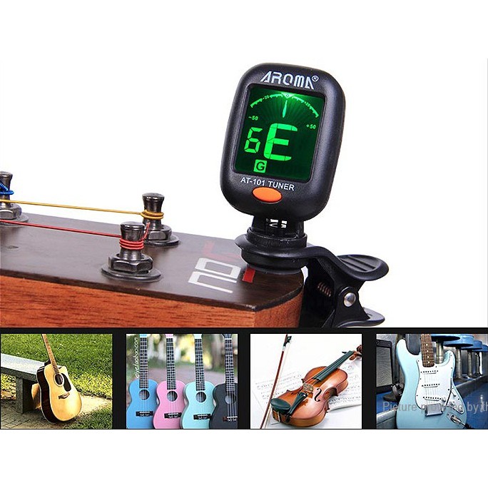 Tuner Guitar Aroma AT-101 Clip-on Tuning for Gitar, Bass, ukulele