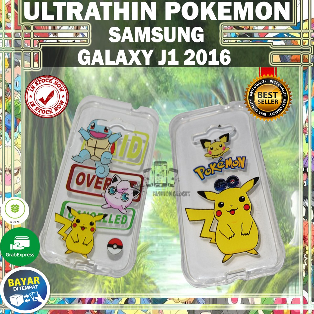 (Warna Acak) Silikon Samsung Galaxy J1 Ace / Ultrathin Samsung Galaxy J1 Ace / Case Pokemon