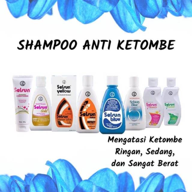 SELSUN Shampoo Conditioner Series Sampo anti ketombe Blue 5 Yellow Gold 7 Herbal Flower (VH)