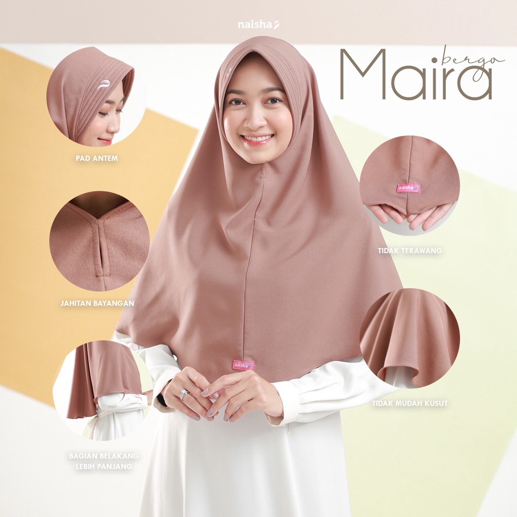 Naisha Official - Maira Bergo Pad Syar'i Instan Daily Khimar Muslimah-4