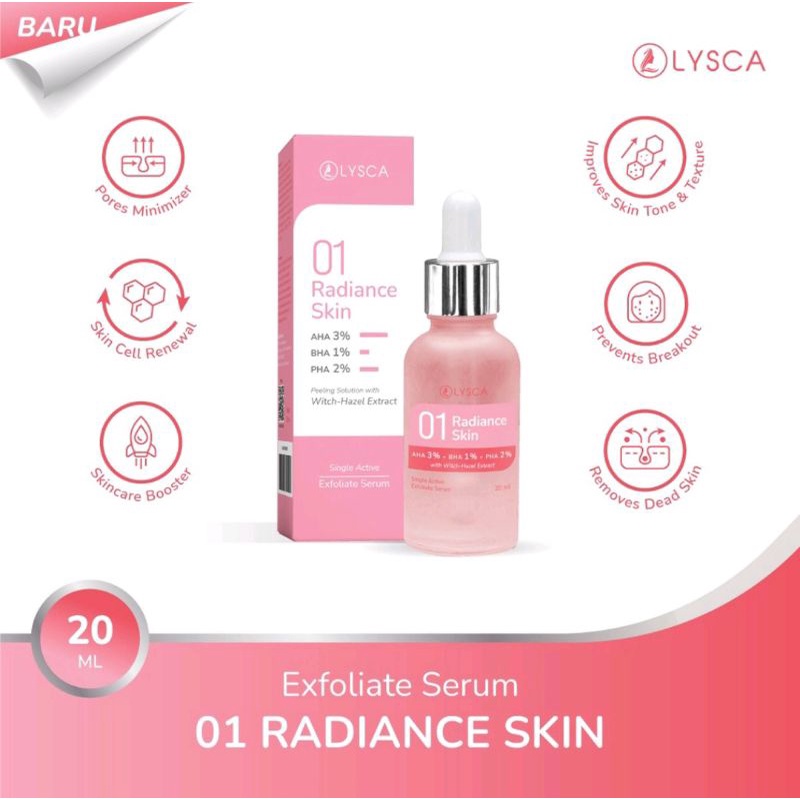 LYSCA 01 RADIANCE SKIN AHA 3%,BHA 1%,PHA 2% + Witch Hazel Extract 20ml