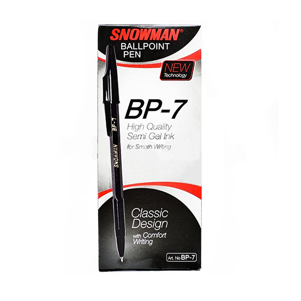 

SNOWMAN BALLPOINT BP-7 HITAM/12 PCS