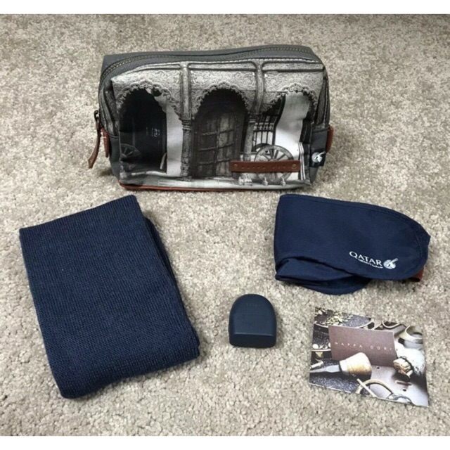 TRAVEL KIT NAPPA DORI ORIGINAL QATAR AIRWAYS