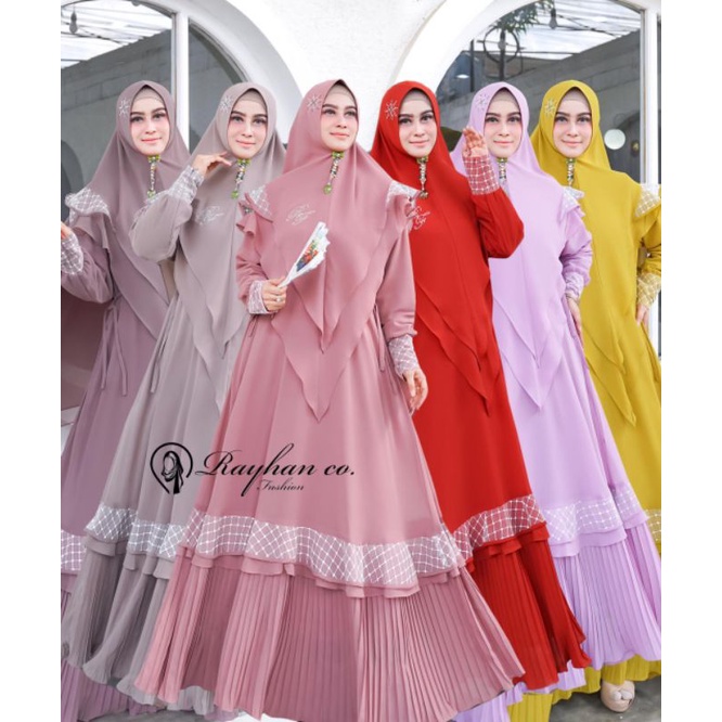 Allysa Syari Set by Rayhan Co. Fashion Hijab Original Gamis Syar'i Kekinian Bestseller Terlaris