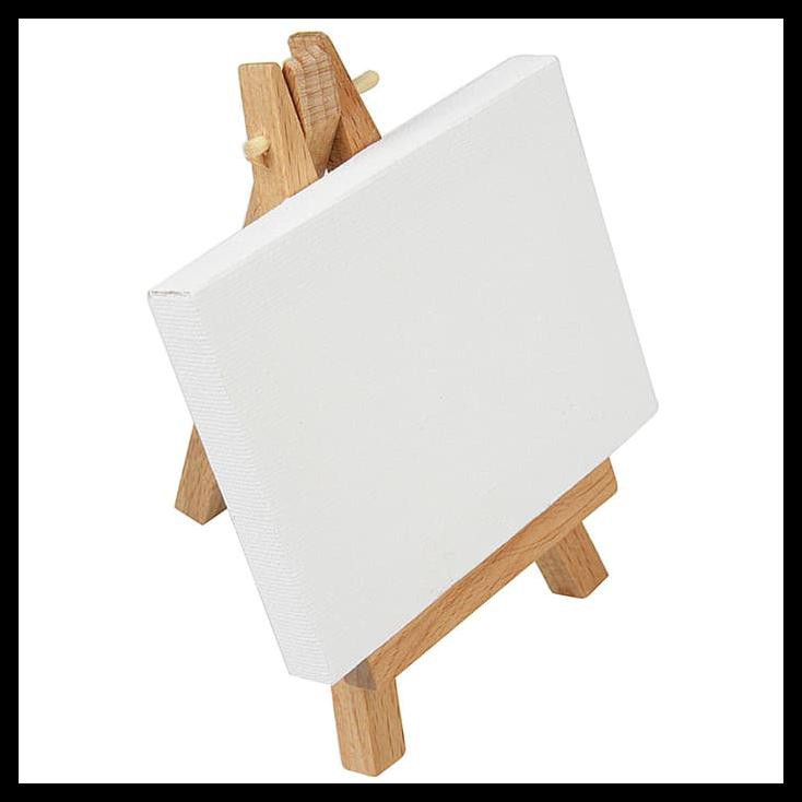 Terbaru Mini Canvas & Easel/Kanvas Lukis Mini Polos Dan Dudukannya