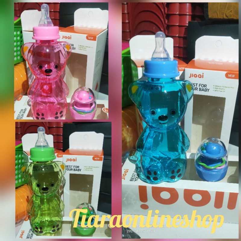 Botol susu jiaai 270ml model beruang / Dot baby foodgrade bpa free