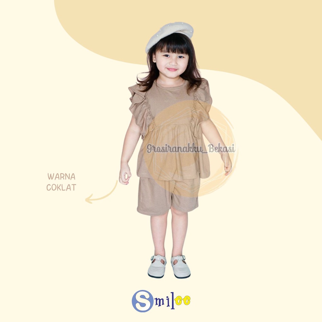 Setelan Anak Kaos Smilee Moza Mix Warna 1-5 Thun