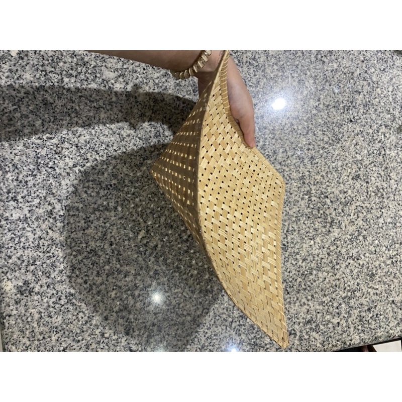 Pincuk pecel anyaman piring bambu rotan