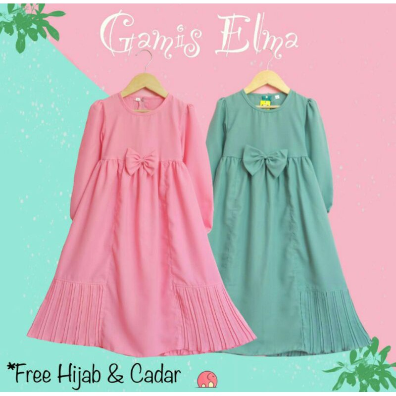 GAMIS SYAR'I ANAK PEREMPUAN FREE HIJAB DAN CADAR
