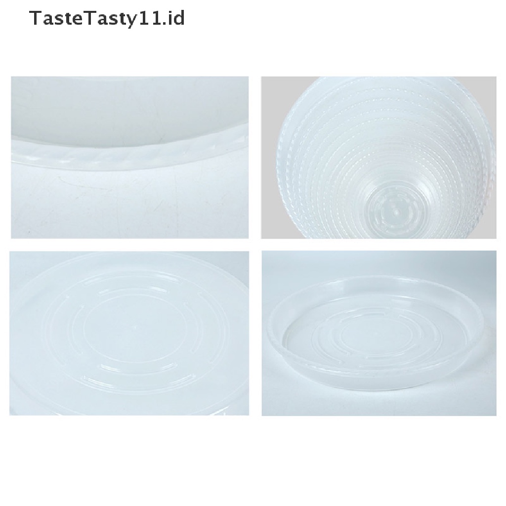 10 Pcs Pot Bunga / Tanaman Bentuk Bulat Bahan Plastik Bening