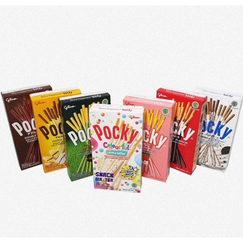 

Glico Pocky Regular chocolate/cookies & cream/choco banana/strawberry/matcha