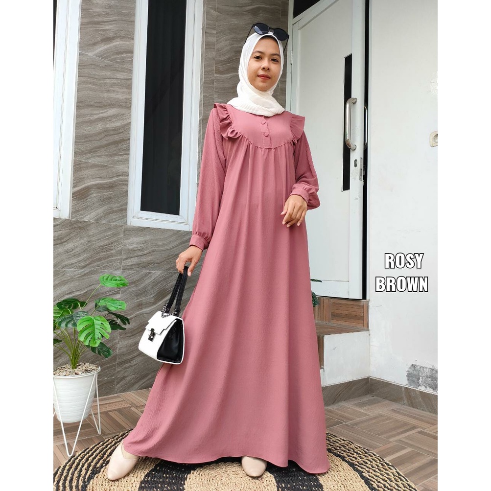 Best Seller Gamis Crinkle Airflow Maudya terlaris Premium SERI 1