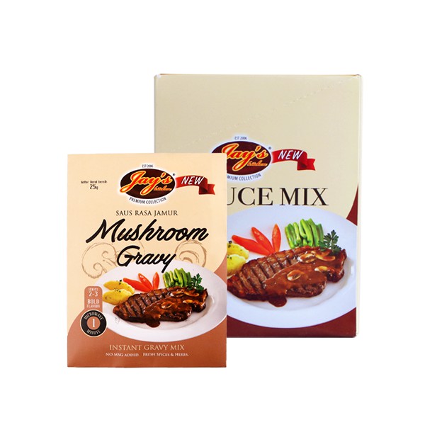 

Jay's Mushroom Gravy - Box Isi 12
