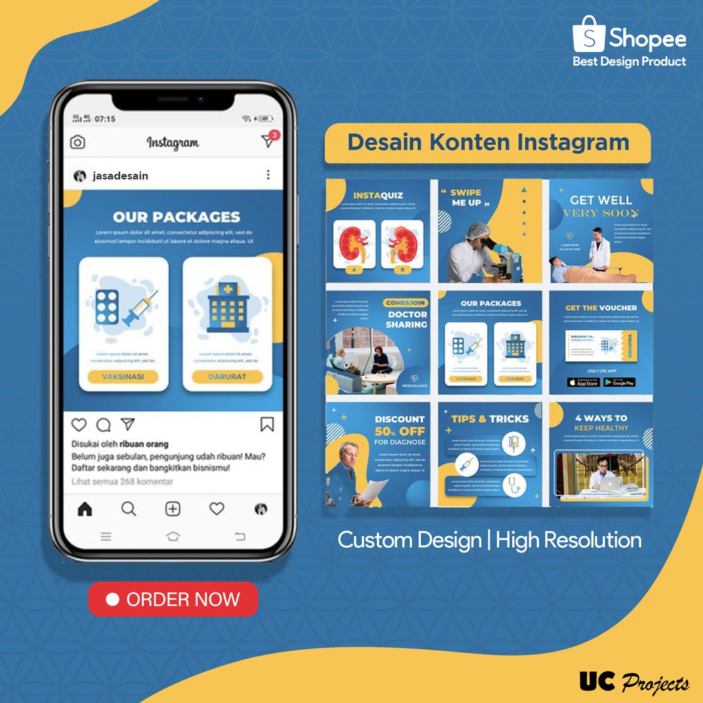 Jual Jasa Desain Konten Instagram Professional Custom Feed & Story