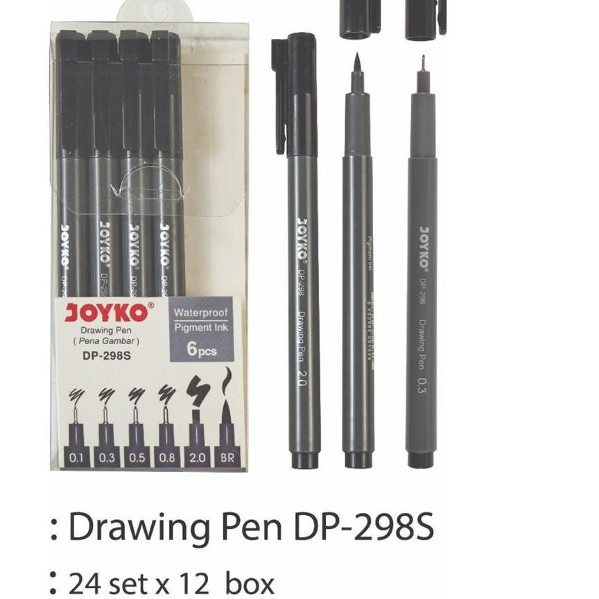 

PROMO 11.11 KODE-288 Spidol Drawing Joyko / Drawing Pen Joyko 6 set
