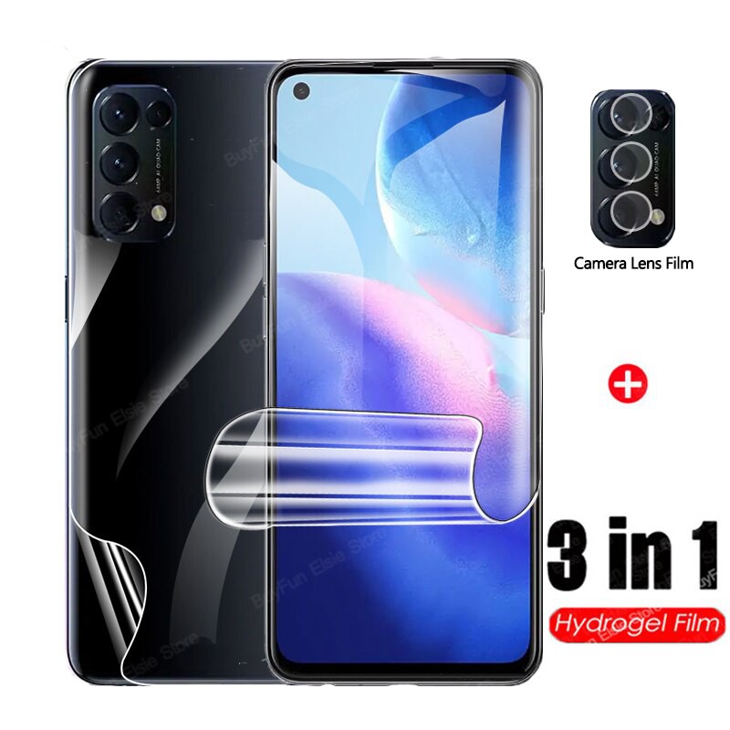 Pelindung Layar Oppo Reno 5 Reno 6 4G Reno 6 5G Reno 6 Pro paket 3 in 1 bahan hydrogel