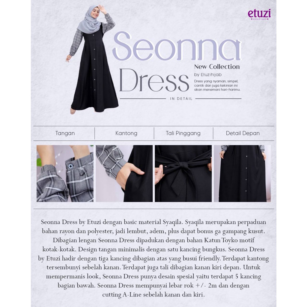 Gamis dewasa Seonna Dress by Etuzi