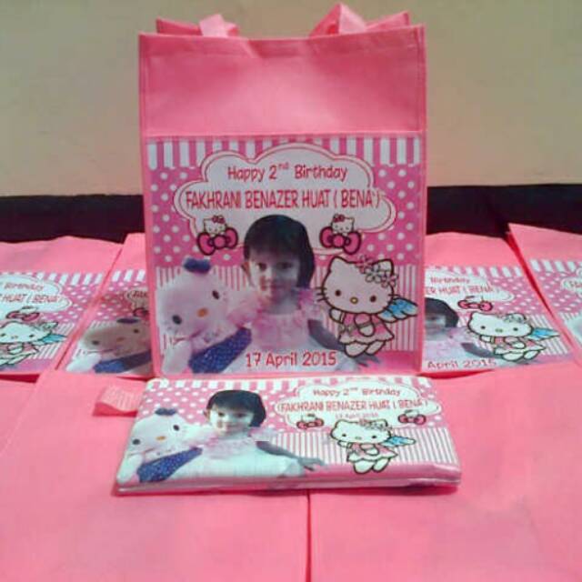 

Goodie bag ultah kantong karakter custom