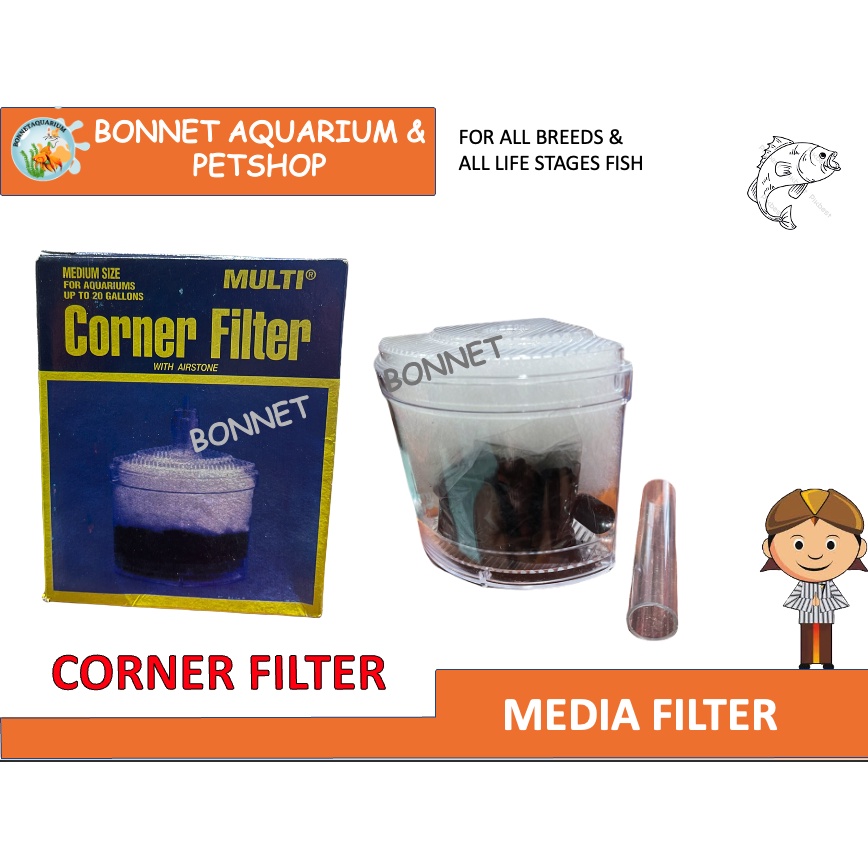 Corner filter multi size medium