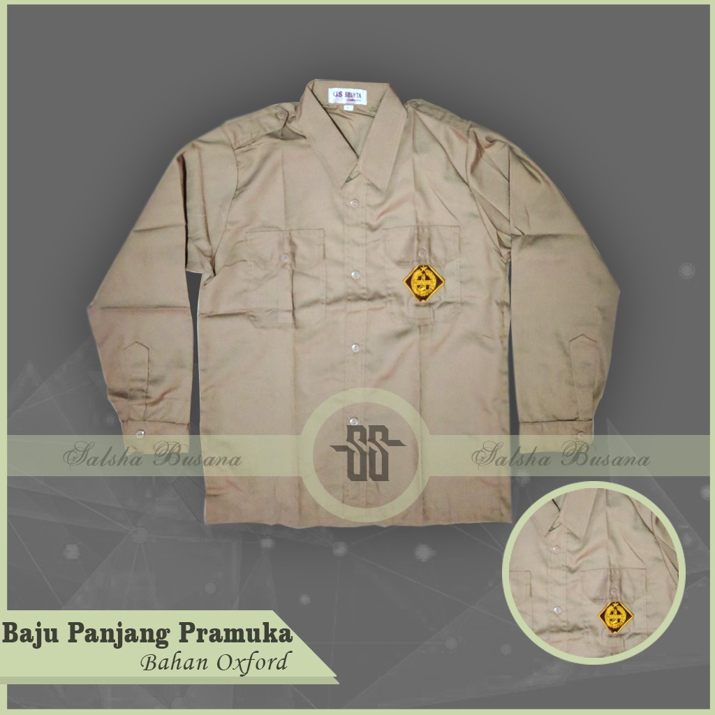 BAJU PRAMUKA LENGAN PANJANG  LAKI-LAKI SD SMP SMA SERAGAM PRAMUKA PUTRA GS BAJU SEKOLAH