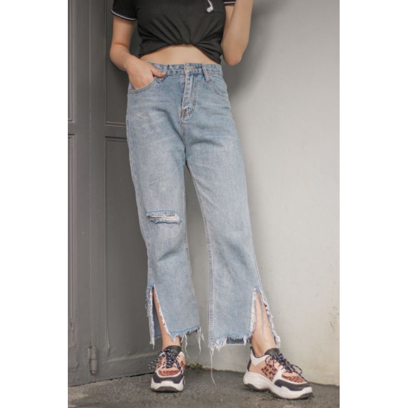 Jual CELANA THRIFT RIPPED JEANS HITS KEKINIAN NYAMAN TEBAL | Shopee ...