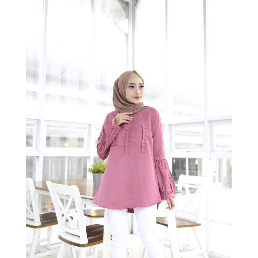 SF Qiana Blouse Original Koleksi Terbaru Termurah Baju Wanita Lucu Kekinian Modis Modern Casual