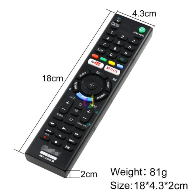 Zekymaulana89 - Remote Tv Sony Smart Tv Youtube Netflix Rmt-Tx300P Original Remote