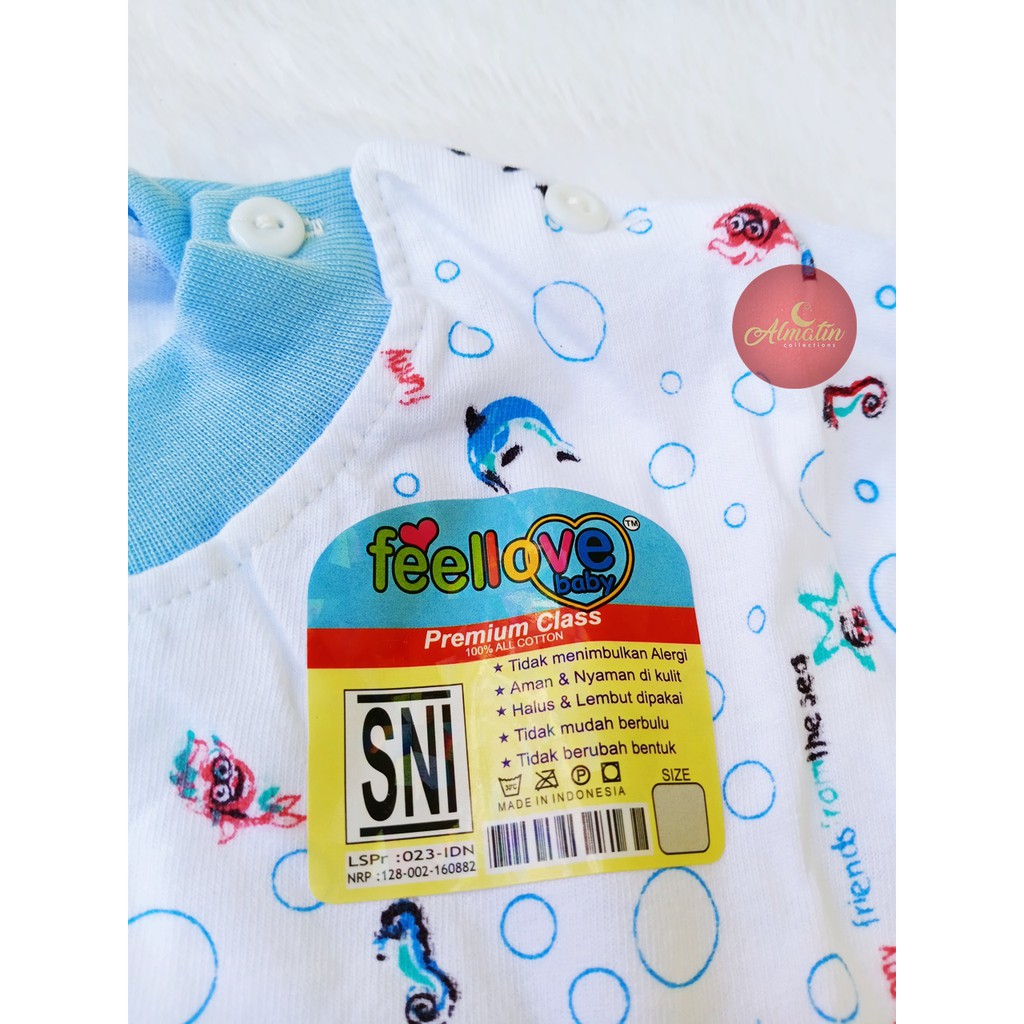 3 Stel Setelan Baju Bayi Piyama Bayi Panjang Newborn SNI / Baju Bayi Kancing Pundak