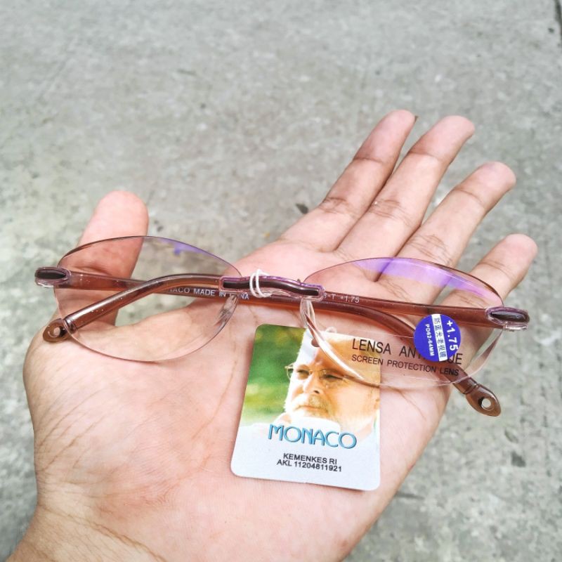 Kacamata Baca Plus Anti Radiasi Frame Bor Pria Wanita