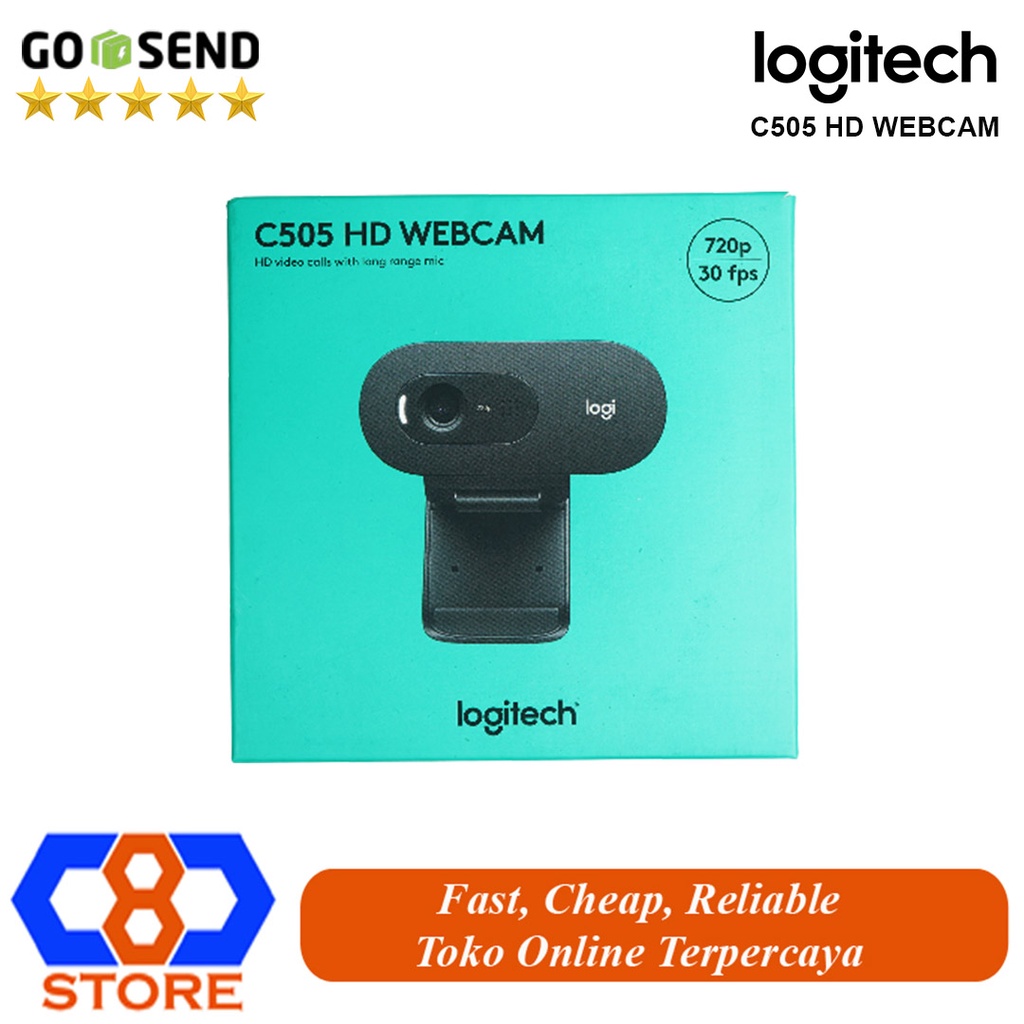 WEBCAM LOGITECH C505 WEB CAM C 505 HD ORIGINAL GARANSI RESMI