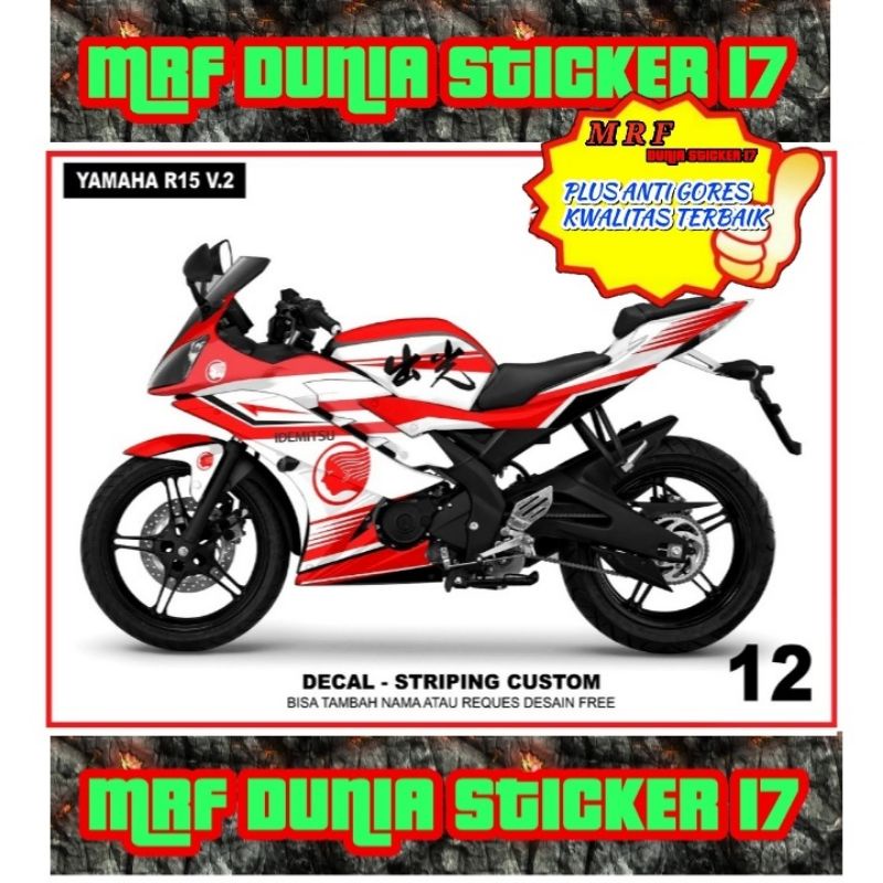 Decal Stiker Motor Yamaha R15 V2 Full Body Modifikasi 12