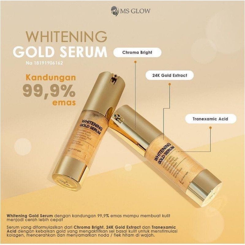 Serum Whitening Gold Serum Ms Glow Original BPOM