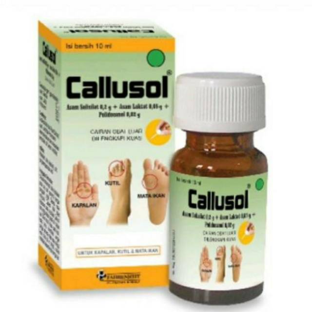 Callusol 10 ml / Obat mata ikan, Kapalan, Kutil