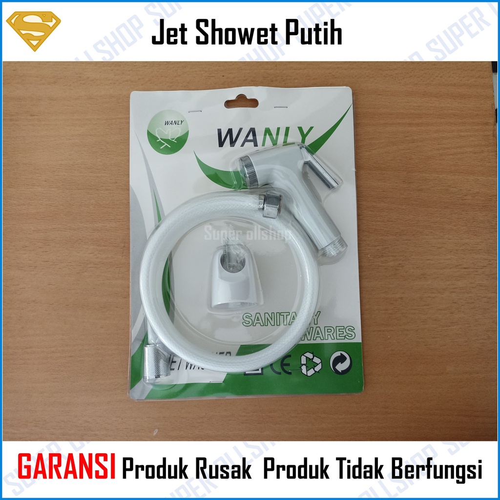 Jet Shower Spray Bidet Putih / Jet Shower Kloset Toilet Closet Cebok WC Semprotan Duduk Kamar Mandi Ringan Putih