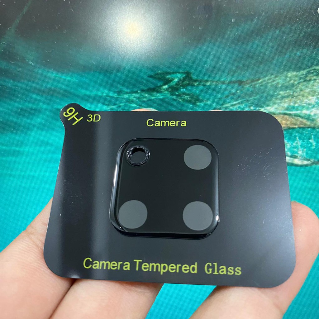 REALME C11 C12 C15 Premium Frame Hitam Kamera 3D Round Edge Camera