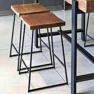 Kursi Kayu - Kursi Cafe Besi Murah, Kursi Bar, Kursi Makan Besi Dan Kayu 55 Cm