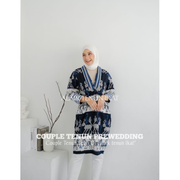 BAJU TENUN FEBRI 01 KEMEJA TENUN DAN DRESS TENUN MOTIF SUMBA