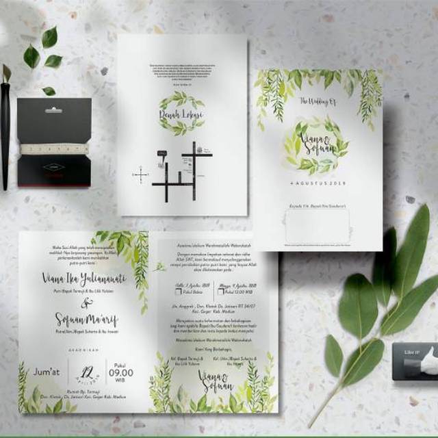Undangan Nikah Tebal, Free Thanks Card dan Digital Undangan