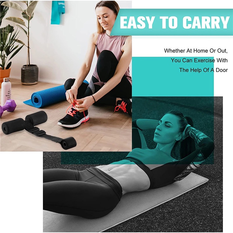 Hamstring Strap Adjustable Portable Alat Bantu Latihan Otot Perut Untuk Fitness / Gym / Yoga