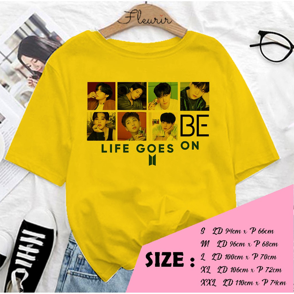 FLEURIR - KAOS  LIFE GOES ON ALL KAOS OVERSIZE WANITA TUMBLR TEE UNISEX