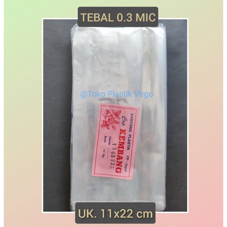 Kantong Plastik PP Bening 11x22 cm - Plastik Snack / Cemilan