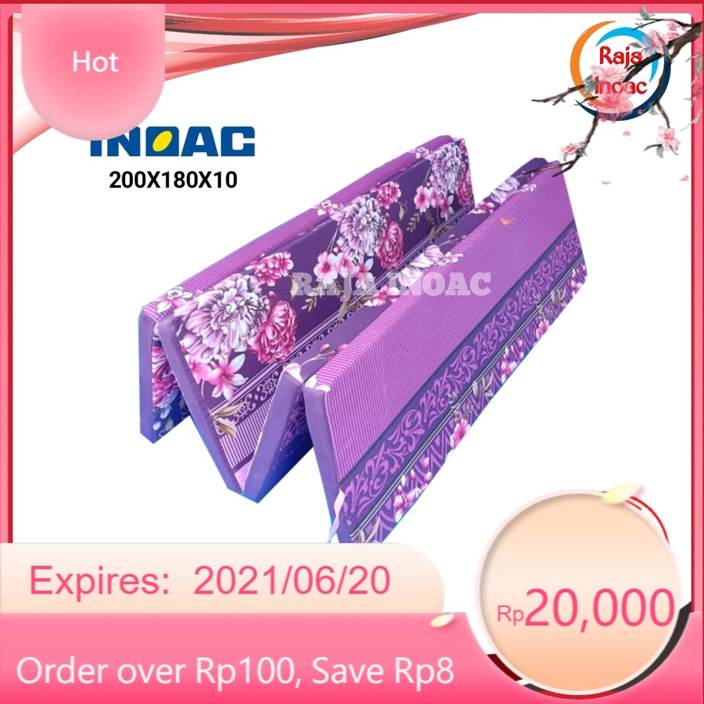 [200x180x10] Kasur Lipat Inoac Ukuran No 1 Tebal 10 cm / Kasur Busa Lipat Inoac Asli