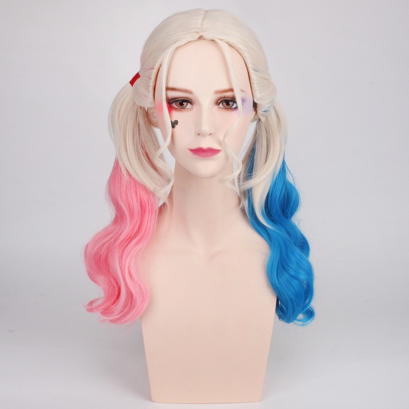 LOL-105 wig daily lolita rambut palsu cosplay harley quinn